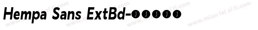 Hempa Sans ExtBd字体转换